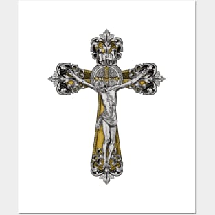 St Benedict Cross Crucifix Posters and Art